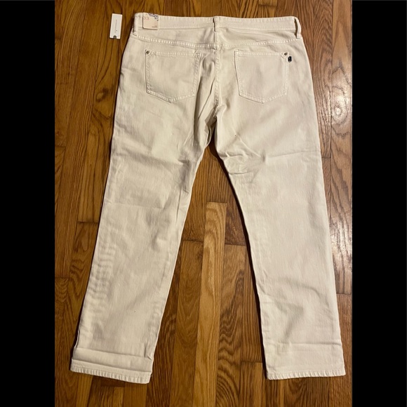 Pilcro NWT Ivory Multi Color-Accented Slim Boyfriend Jeans in 33 - Picture 4 of 14